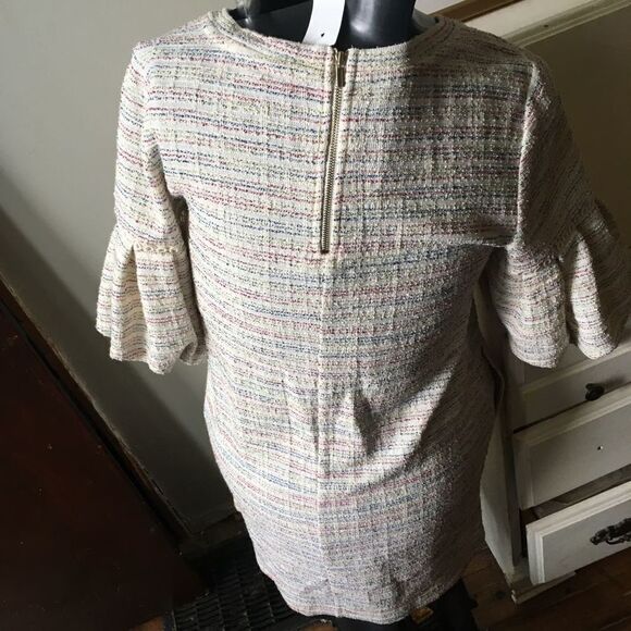 Ann Taylor Loft NWT striped bell sleeve S shift dress - Picture 4 of 5